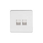 Screwless Flat Profile 2G BT Telecom Socket - Slave