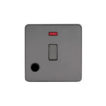 Screwless Flat Profile 1G 20A D. P. Switch with Neon and Flex Outlet