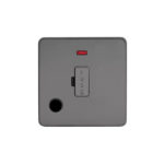 Screwless Flat Profile Fused Connection Unit with Neon and Flex Outlet - 3A Fused