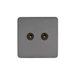 Screwless Flat Profile 2G Co-axial Isolated Socket