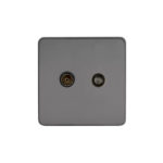 Screwless Flat Profile 2G Satellite and Co-axial Socket