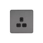 Screwless Flat Profile 1G 13A Un-Switched Socket