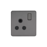 Screwless Flat Profile 1G 15A Switched Socket-SP