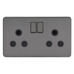 Screwless Flat Profile 2G 15A Switched Socket-SP