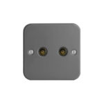 Metal Clad Range 2G Co-axial Socket