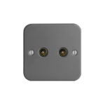 Metal Clad Range 2G Co-axial Isolated Socket