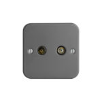 Metal Clad Range 2G Satellite and Co-axial Socket