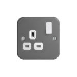 Metal Clad Range 1G 13A Switched Socket-SP