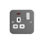 Metal Clad Range 1G 13A Switched Socket with Neon-SP