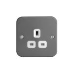 Metal Clad Range 1G 13A Un-Switched Socket