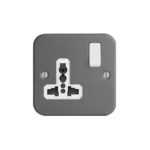 Metal Clad Range 1G Universal Switched Socket - SP