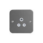 Metal Clad Range 5A Unswitched socket round pin