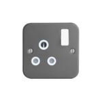 Metal Clad Range 1G 15A Switched Socket-SP