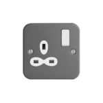 Metal Clad Range 1G 13A Switched Socket-SP