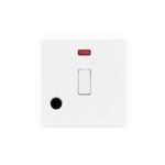 Screwless Flat Profile 1G 20A D. P. Switch with Neon and Flex Outlet