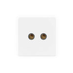 Screwless Flat Profile 2G Co-axial Socket