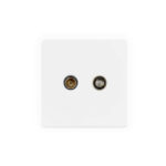 Screwless Flat Profile 2G Satellite and Co-axial Socket