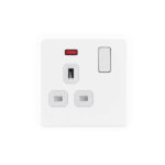 Screwless Flat Profile 1G 13A Switched Socket with Neon-SP