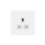 Screwless Flat Profile 1G 13A Un-Switched Socket