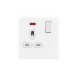 Screwless Flat Profile 1G 13A Switched Socket with Neon-SP