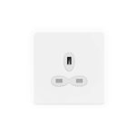 Screwless Flat Profile 1G 13A Un-Switched Socket