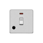 Screwless Flat Profile 1G 20A D. P. Switch with Neon and Flex Outlet