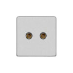 Screwless Flat Profile 2G Co-axial Isolated Socket