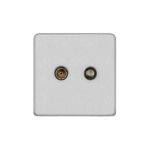 Screwless Flat Profile 2G Satellite and Co-axial Socket