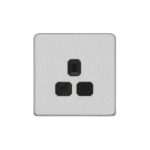 Screwless Flat Profile 1G 13A Un-Switched Socket
