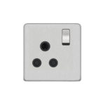 Screwless Flat Profile 1G 15A Switched Socket-SP