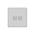 Screwless Flat Profile 2G BT Telecom Socket - Master