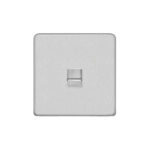 Screwless Flat Profile 1G BT Telecom Socket - Master