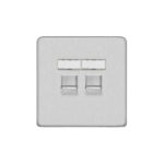 Screwless Flat Profile 2G RJ45 Computer Socket