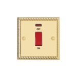 Georgian Profile 45A D.P. Switch with Neon - Single Plate