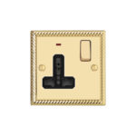 Georgian Profile 1G Universal Switched Socket - SP with Neon