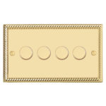 Georgian Profile Universal LED - 4G 2 Way 200W Dimmer - Rotary Push - Trailing Edge