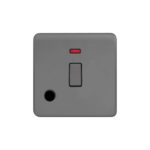 Screwless Curve Profile 1G 20A D. P. Switch with Neon and Flex Outlet