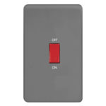 Screwless Curve Profile 45A D.P. Switch - Large Plate