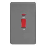 Screwless Curve Profile 45A D.P. Switch with Neon - Large Plate