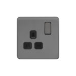 Screwless Curve Profile 1G 13A Switched Socket-SP
