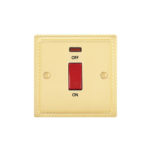 Georgian Profile 45A D.P. Switch with Neon - Single Plate