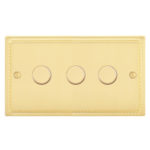 Georgian Profile Universal LED - 3G 2 Way 200W Dimmer - Rotary Push - Trailing Edge