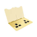 Metal Flat Profile 2G 13A Un-Switched Floor Socket-SP