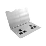 Metal Flat Profile 2G 13A Un-Switched Floor Socket-SP