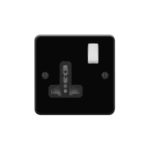 Metal Flat Profile 1G Universal Switched Socket - SP