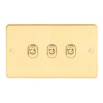 Metal Flat Profile 3G 2 Way 10AX Toggle Switch