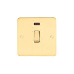 Metal Flat Profile 1G 20A D. P. Switch with Neon