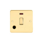 Metal Flat Profile 1G 20A D. P. Switch with Neon and Flex Outlet