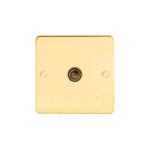 Metal Flat Profile 1G Co-axial Socket