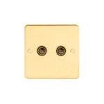 Metal Flat Profile 2G Co-axial Socket